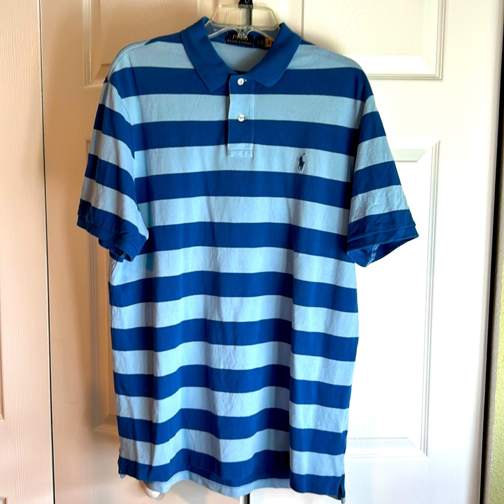 Blue Striped, Large Ralph Lauren Polo